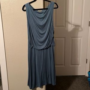 Anthropologie XL Sleeveless Blue Dress